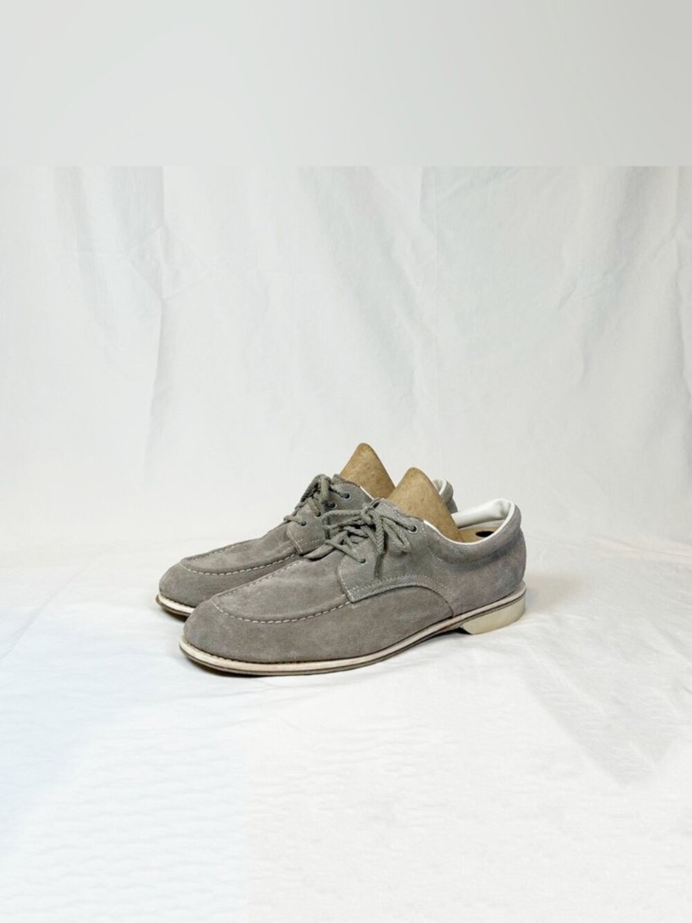 Vintage Retro Brunswick Mens Gray Suede Bowling Shoes~11~